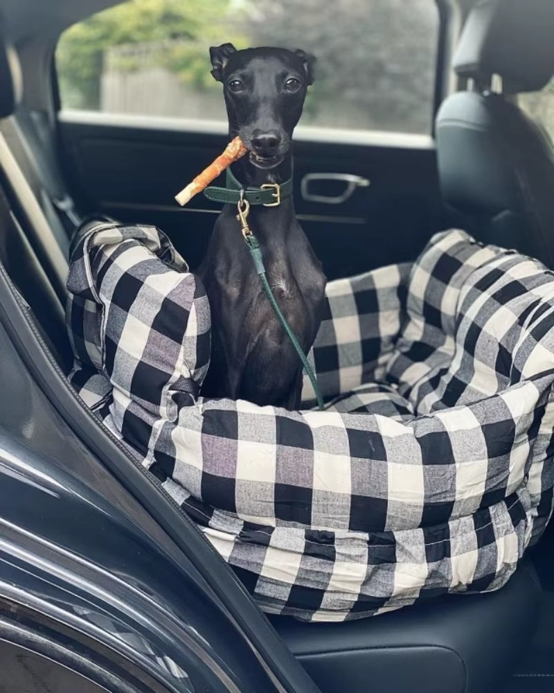 Travel Booster Car Seat – Cozy, Secure, and Stylish for Every Pet Adventure!